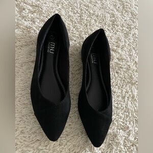 Black Women's Flat Suede Shoes